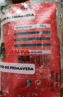 Jumlah gula yang masuk Rollitos de primavera