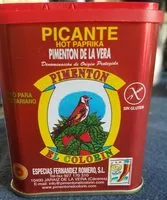 Sucre et nutriments contenus dans Pimenton el colorin