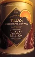 含糖量 Tejas de chocolate y naranja de Tolosa