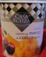 含糖量 Helado Crema mango y cereza negra