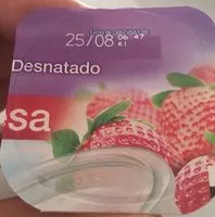 Suhkru kogus sees Yogur desnatado