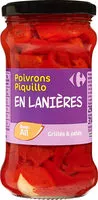 İçindeki şeker miktarı Poivrons de Piquillo en lanières