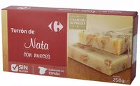 Amount of sugar in Turrón nata nueces