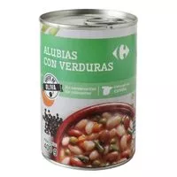 Cantidad de azúcar en Alubia c/verduras