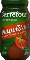 Suhkru kogus sees Salsa napolitana "Carrefour"