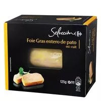 Amount of sugar in Foie entero de pato