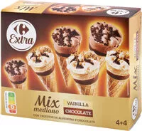Suhkru kogus sees MIx cono mediano sabor chocolate