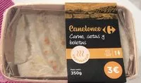 İçindeki şeker miktarı Canelones de carne y boletus