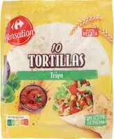 Количество сахара в Tortillas de trigo