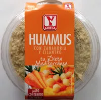 İçindeki şeker miktarı Hummus con zanahoria y cilantro