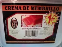 Cantidad de azúcar en Crema de membrillo