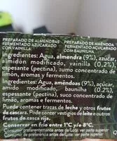 Amount of sugar in Begetal de almendra con vainilla