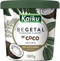 Amount of sugar in Begetal de Coco natural sin azucares añadidos