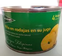 入っている砂糖の量 Piña en rodajas en su jugo
