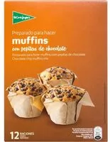 Suhkru kogus sees Preparado para hacer muffins con pepitas de chocolate