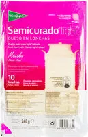 Amount of sugar in Queso semicurado light lonchas