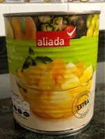 Cantidad de azúcar en Macedonia de frutas en almíbar lata 480 g