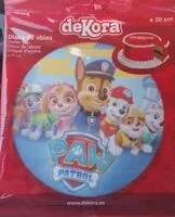 Cantidad de azúcar en Disco de oblea