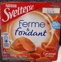 Amount of sugar in Sveltesse Ferme et Fondant saveur caramel 4x125g prix choc