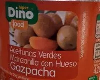 入っている砂糖の量 Aceitunas verdes manzanilla con hueso gazpacha