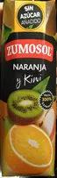 Quantité de sucre dans Bebida de zumo de naranja, uva, manzana y kiwi