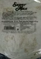 Quantité de sucre dans Super mex tortilla de trigo
