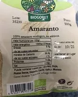 Suhkru kogus sees Amaranto