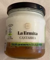 Suhkru kogus sees Yogur con mermefruta de ciruela verde