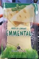 Sokerin määrä sisällä Queso en Lonchas Emmental