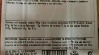 İçindeki şeker miktarı Macarrones de pages