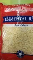 Sucre et nutriments contenus dans Emmental rape