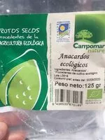 चीनी की मात्रा Anacardos ecologicos