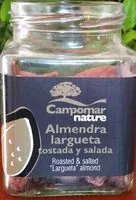 चीनी की मात्रा Almendra largueta tostada y salada
