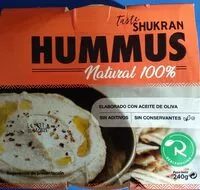 Jumlah gula yang masuk Hummus natural