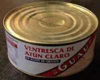 Cantidad de azúcar en Ventresca de atún claro