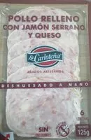 Amount of sugar in Pollo relleno con jamón serrano y queso asado al horno