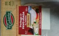 Amount of sugar in Pechuga pavo asada horno