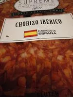 Amount of sugar in Chorizo iberico