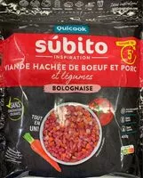 Sucre et nutriments contenus dans Quicook