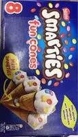 Suhkru kogus sees Glace smarties fun cones