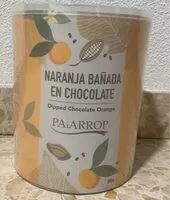 Suhkru kogus sees Naranja bañada en chocolate