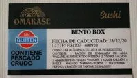 Cantidad de azúcar en Bento Box - Sushi