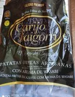 Suhkru kogus sees Patatas fritas artesanas wasabi