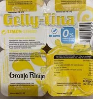 Quantité de sucre dans Gelly-tina