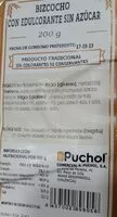 Cantidad de azúcar en BIZCOCHO CON EDULCORANTE SIN AZUCAR