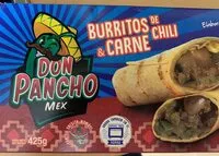 入っている砂糖の量 Burritos de chili y carne