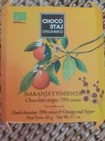 Quantité de sucre dans Chocolate 80% cacao con naranja y pimienta