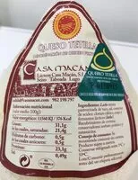 Jumlah gula yang masuk Queso Tetilla