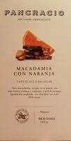 Jumlah gula yang masuk Chocolate con leche de macadamia con naranja