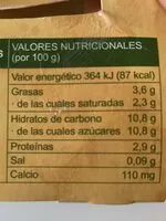 Quantité de sucre dans Yogur sabor vainilla